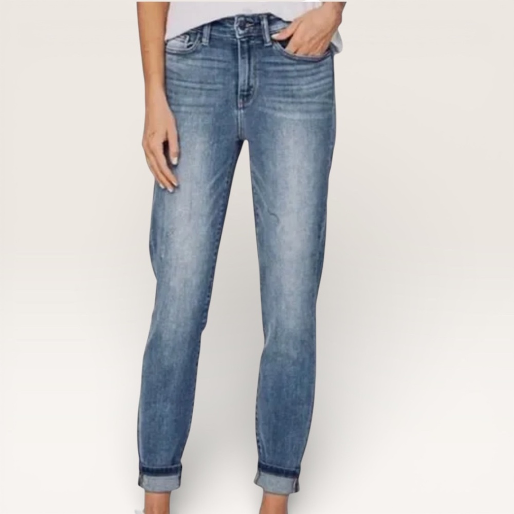 Judy Blue High Waist Med Wash Lightly Distressed Slim Jeans, Women's 7/28
